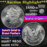 1880-s Morgan Dollar $1 Graded GEM++ Unc By USCG (fc)