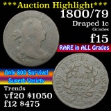 ***Auction Highlight*** 1800/79 Draped Bust Large Cent 1c Grades f+ (fc)