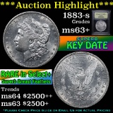 ***Auction Highlight*** 1883-s Morgan Dollar $1 Graded Select+ Unc by USCG (fc)