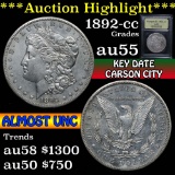 ***Auction Highlight*** 1892-cc Morgan Dollar $1 Graded Choice AU By USCG (fc)