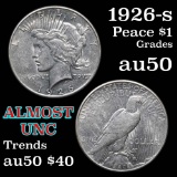 1926-s Peace Dollar $1 Grades AU, Almost Unc