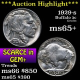 ***Auction Highlight*** 1929-s Buffalo Nickel 5c Grades GEM+ Unc (fc)