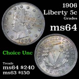 1906 Liberty Nickel 5c Grades Choice Unc (fc)
