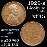 1926-s Lincoln Cent 1c Grades xf+