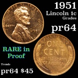 1951 Lincoln Cent 1c Grades Choice proof RD