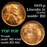 1935-p Lincoln Cent 1c Grades GEM++ RD