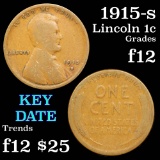 1915-s Lincoln Cent 1c Grades f, fine
