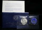 1973-s Silver Uncirculated Eisenhower Dollar in Original Packaging with COA  