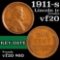 1911-s Lincoln Cent 1c Grades vf, very fine