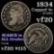 1834 Capped Bust Half Dime 1/2 10c Grades vf, very fine