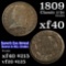 1809 Classic Head half cent 1/2c Grades xf