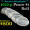 ***Auction Highlight*** Solid date uncirculated Roll of (20) 1922-p Peace Dollars, PQ (fc)