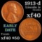 1913-d Lincoln Cent 1c Grades xf