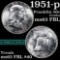 1951-p Franklin Half Dollar 50c Grades Select Unc FBL