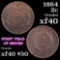 1864 2 Cent Piece 2c Grades xf
