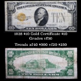1928 $10 Gold Certificate $10 Grades vf++