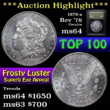 ***Auction Highlight*** 1879-s Rev '78 Top 100 Morgan Dollar $1 Graded Choice Unc by USCG (fc)