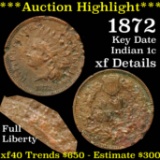 ***Auction Highlight*** 1872 Full Liberty Indian Cent 1c Grades xf details (fc)