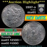 ***Auction Highlight*** 1897-o Morgan Dollar $1 Graded BU+ by USCG (fc)