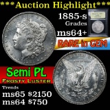 ***Auction Highlight*** 1885-s Morgan Dollar $1 Graded Choice+ Unc by USCG (fc)