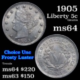 1905 Liberty Nickel 5c Grades Choice Unc