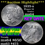 ***Auction Highlight*** 1935-s Peace Dollar $1 Grades Choice Unc (fc)