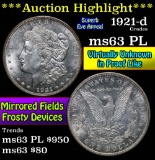 ***Auction Highlight*** 1921-d Morgan Dollar $1 Grades Select Unc PL (fc)