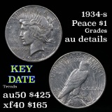 1934-s Peace Dollar $1 Grades AU Details