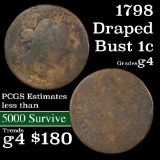 1798 Draped Bust Large Cent 1c Grades ag