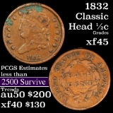 1832 Classic Head half cent 1/2c Grades xf+