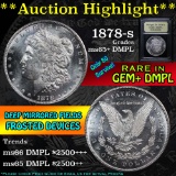 ***Auction Highlight*** 1878-s Morgan Dollar $1 Graded GEM+ DMPL by USCG (fc)