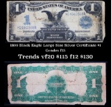 1899 'Black Eagle' Large Size Silver Certificate $1 Grades f+