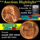 ***Auction Highlight*** 1930-d Lincoln Cent 1c Graded GEM+ Unc RD by USCG (fc)