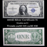 1935E Silver Certificate $1 Grades Select AU