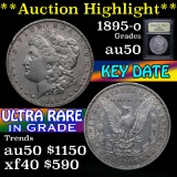***Auction Highlight*** 1895-o Morgan Dollar $1 Graded AU, Almost Unc by USCG (fc)