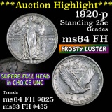 ***Auction Highlight*** 1920-p Standing Liberty Quarter 25c Grades Choice Unc FH (fc)