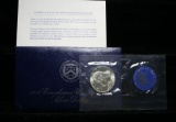 1974-s Silver Unc Eisenhower Dollar in Original Packaging with COA  