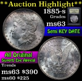***Auction Highlight*** 1885-s Morgan Dollar $1 Graded Select Unc by USCG (fc)