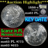 ***Auction Highlight*** 1886-s Morgan Dollar $1 Graded Select Unc PL by USCG (fc)
