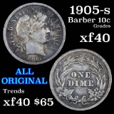 1905-s Barber Dime 10c Grades xf