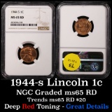NGC 1944-s Lincoln Cent 1c Graded ms65 RD by NGC