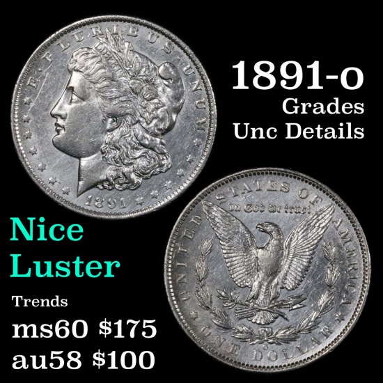 1891-o Morgan Dollar $1 Grades Unc Details