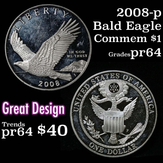 2008-p Bald Eagle Modern Commem $1 Grades Choice Proof