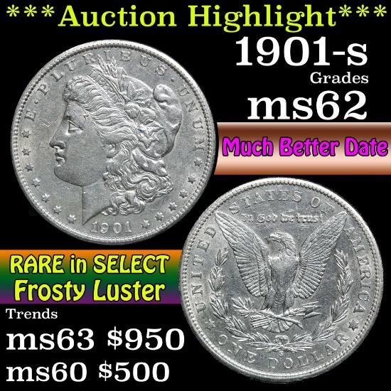 ***Auction Highlight*** 1901-s Morgan Dollar $1 Grades Select Unc (fc)
