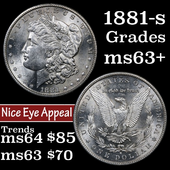 1881-s Morgan Dollar $1 Grades Select+ Unc