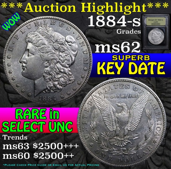 **Auction Highlight** 1884-s Morgan Dollar $1 Graded Select Unc by USCG (fc)