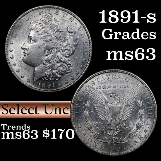 1891-s Morgan Dollar $1 Grades Select Unc