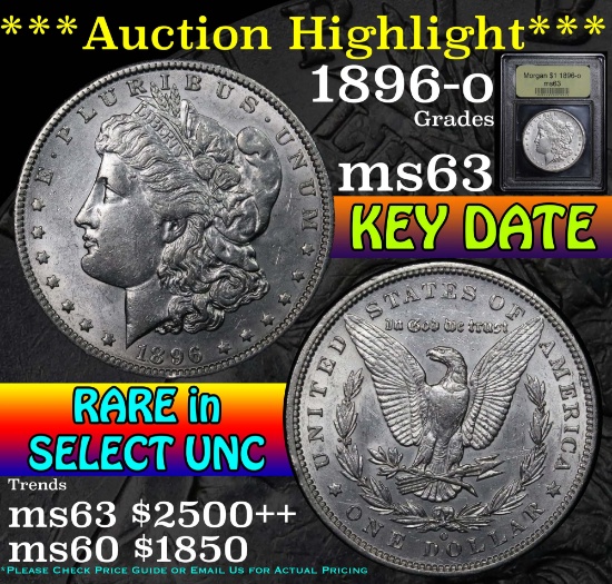 **Auction Highlight** 1896-o Morgan Dollar $1 Graded Select Unc by USCG (fc)
