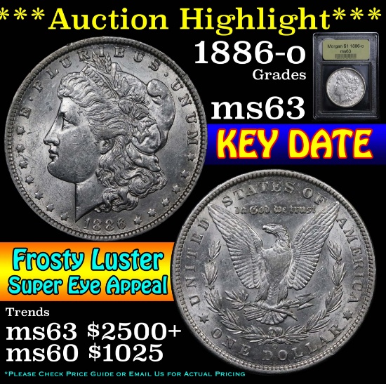 **Auction Highlight** 1886-o Morgan Dollar $1 Graded Select Unc by USCG (fc)