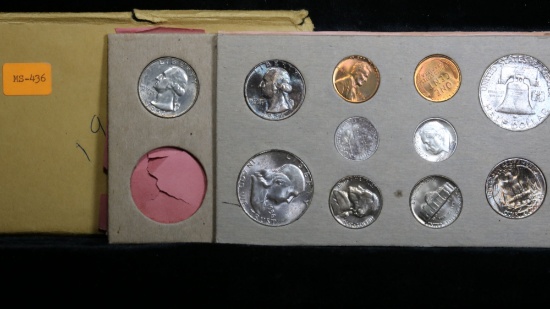 **Auction Highlight** 1956 Absolutly All original toned Double Mint Set and includes 18 coins   (fc)